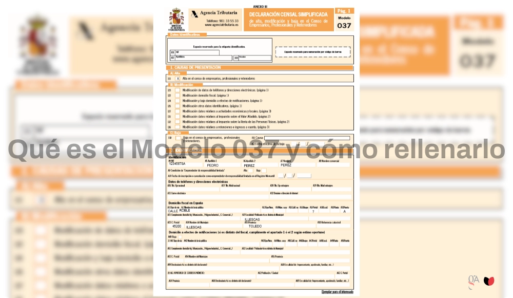 Qué es el Modelo 037 y cómo rellenarlo